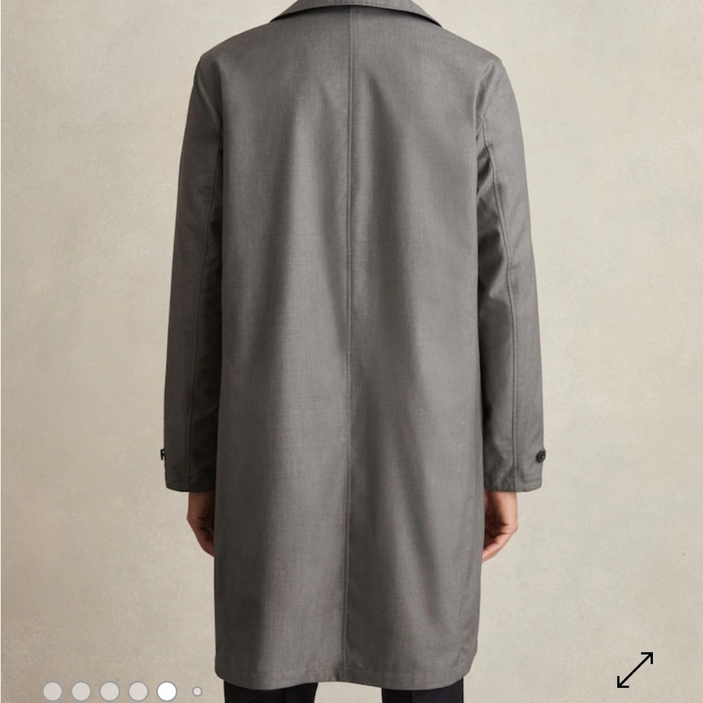 Reiss Men’s VITAL
REVERSIBLE MID-LENGTH COAT IN NAVY/GREY - Picture 3 of 12